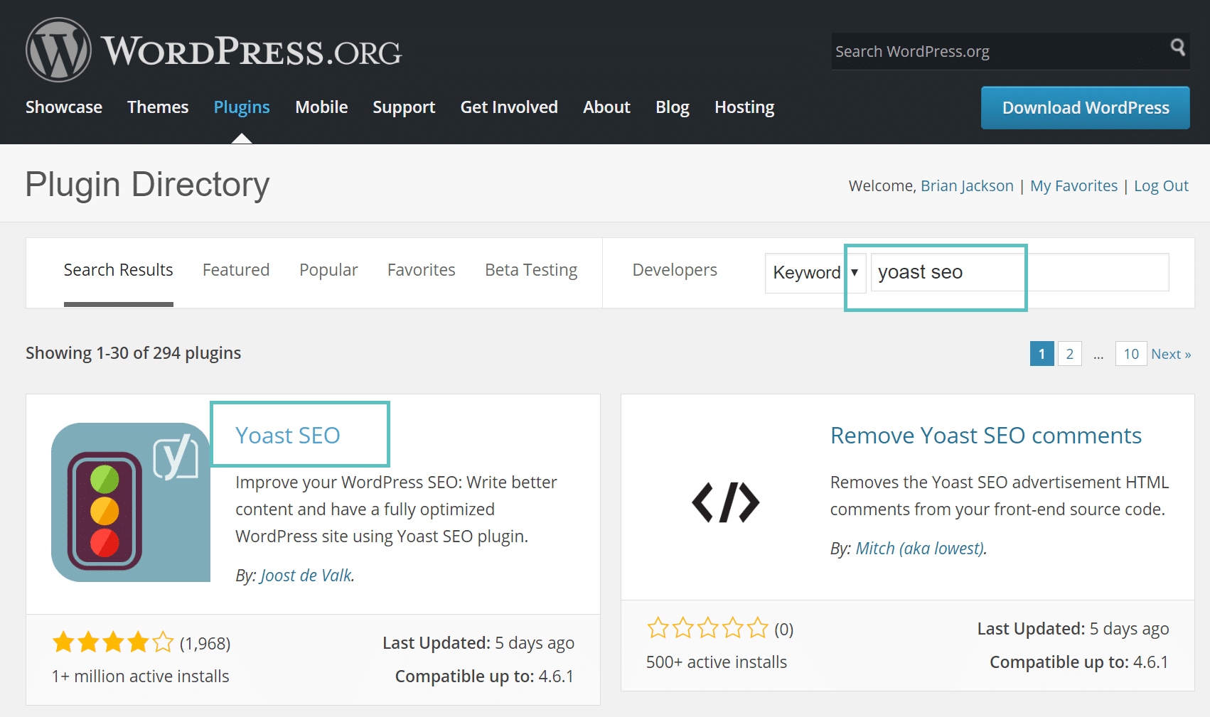 WordPress plugin repo